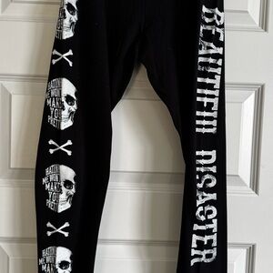 Beautiful Disaster Black Leggings